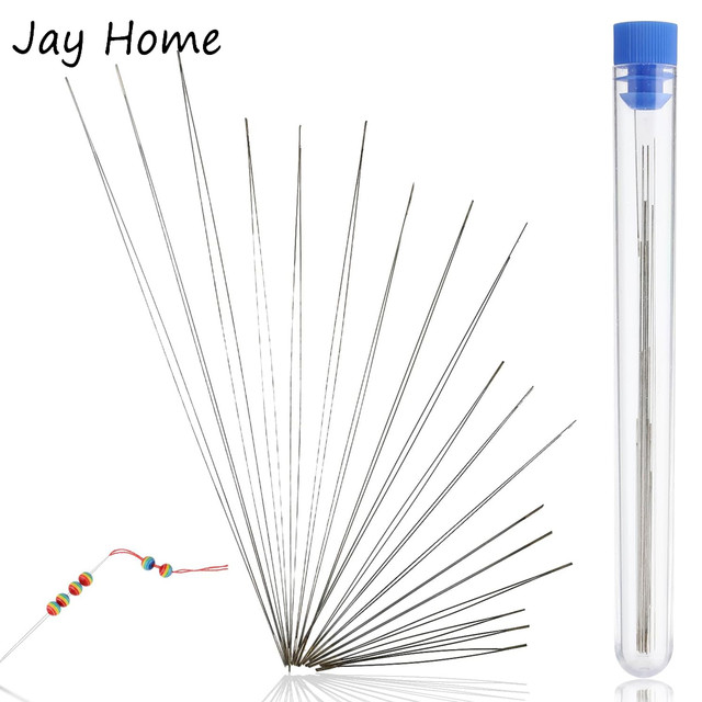 6 Sizes Big Eye Beading Needles Set for Seed Beads Jewellery Making Hand  Sewing Needles with